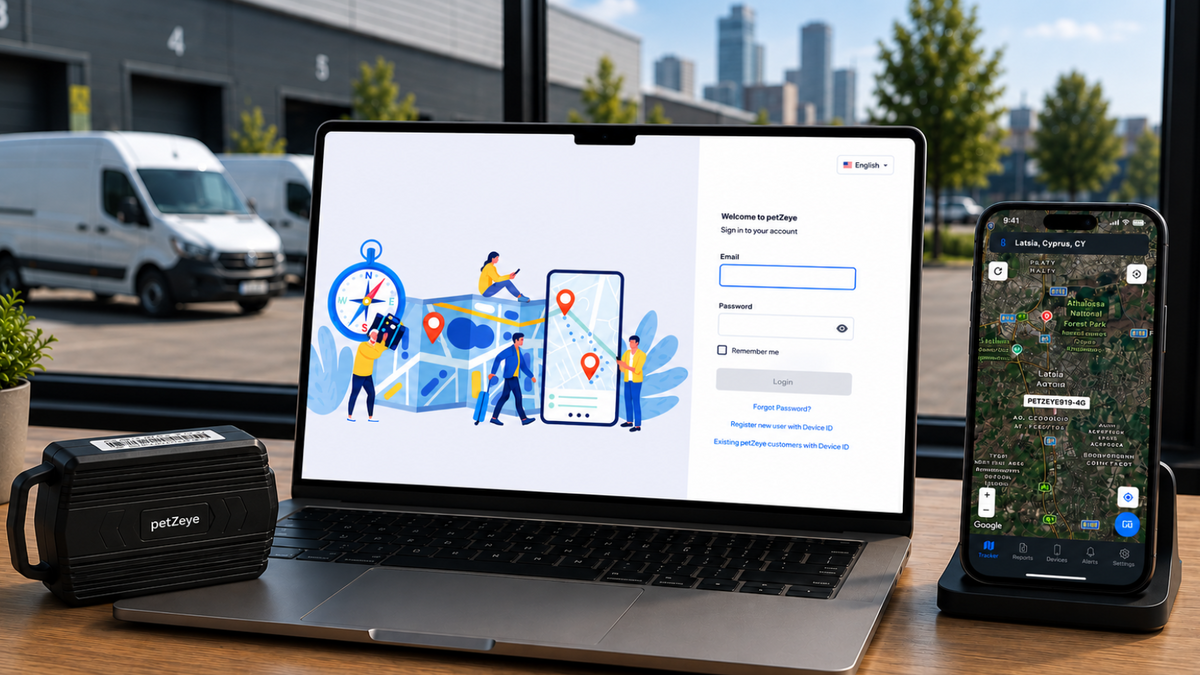 petZeye online portal on a laptop