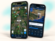 Phone screens displaying the petZeye app’s pet activity tracking features