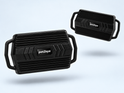 Two petZeye GPS 935 trackers with mounting loops shown at different angles